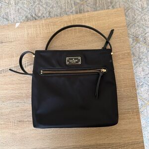 Kate Spade Black Crossbody Bag with Gold Accents
